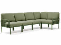 Nardi Komodo 5 Modul Sofa Outdoor - agave/giunglasunbrella - Breite: 294 cm,...