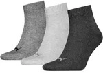 Puma Quarter Plain Socken 3er - grau 39-42