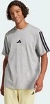 Adidas JW1953, Adidas Essentials 3-Streifen Single Jersey T-Shirt - grau Herren