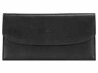 Windrose Beluga Schmucktasche 20 cm Leder schwarz