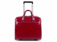 Piquadro Blue Square 2-Rollen Businesstrolley Leder 36 cm Laptopfach red