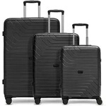 Redolz Essentials 05 3-SET 4 Rollen Kofferset 3-teilig schwarz