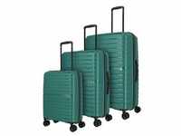 Travelite Trient 4 Rollen Kofferset 3-teilig grün