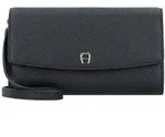 AIGNER Fashion Clutch Geldb&ouml;rse Leder 12.5 cm schwarz