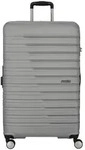American Tourister Flashline 4 Rollen Trolley 78 cm mit Dehnfalte silberfarben