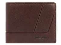 Piquadro Carl Geldbörse RFID Schutz Leder 11 cm dark brown