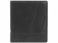 Piquadro Carl Geldbörse RFID Schutz Leder 10 cm black