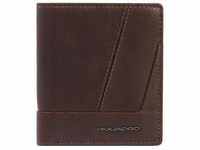 Piquadro Carl Geldbörse RFID Schutz Leder 10 cm dark brown