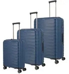 Travelite Mooby 4 Rollen Kofferset 3-teilig blau