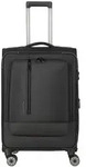 Travelite Crosslite 5.0 4 Rollen Trolley M 66 cm mit Dehnfalte schwarz