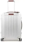Piquadro Alu 4-Rollen Kabinentrolley 55 cm silberfarben