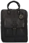 Harbour 2nd Urban Poets Handtasche Leder 23 cm Laptopfach schwarz