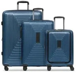 Redolz Essentials 14 4 Rollen Kofferset 3-teilig mit Dehnfalte blau