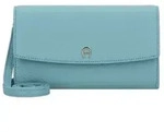 AIGNER Fashion Clutch Geldb&ouml;rse Leder 12.5 cm blau