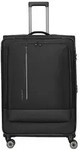 Travelite Crosslite 4 Rollen Trolley XL 81 cm mit Dehnfalte schwarz