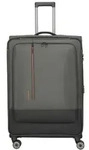 Travelite Crosslite 4 Rollen Trolley XL 81 cm mit Dehnfalte grau
