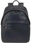 DuDu New York Daypack Leder 41 cm Laptopfach blau