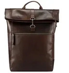 Jost Lund Business-Rucksack Leder 44 cm Laptopfach braun