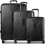 Redolz Essentials 14 4 Rollen Kofferset 3-teilig mit Dehnfalte schwarz