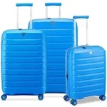 Roncato B-Flying Move 4 Rollen Kofferset 3-teilig mit Dehnfalte blau