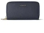 Lazarotti Bologna Leather XL Double Zip-Around Geldb&ouml;rse RFID Leder 20 cm blau