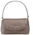 DuDu Melville Schultertasche Leder 31 cm grau