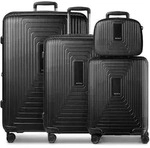 Redolz Essentials 14 4-Rollen Kofferset + Beautycase 4 tlg. mit Dehnfalte ...