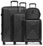 Redolz Essentials14 4-Rollen Kofferset Beautycase 4tlg mit Dehnfalte Laptopfach 