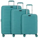 d&n Travel Line 4500 4 Rollen Kofferset 3-teilig mit Dehnfalte gr&uuml;n