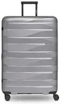 Bergpfeil Travel 4-Rollen Trolley L 75 cm mit Dehnfalte silberfarben