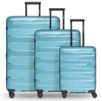 Bergpfeil Travel 4-Rollen Kofferset 3-tlg. mit Dehnfalte blau
