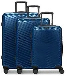 Redolz Essentials 18 4 Rollen Kofferset 3-teilig mit Dehnfalte blau