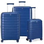 Roncato B-Flying Move 4 Rollen Kofferset 3-teilig mit Dehnfalte blau