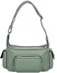 Liebeskind Lila Schultertasche Leder 33 cm gr&uuml;n