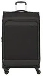 d&n Travel Line 9504 4 Rollen Trolley L 76 cm mit Dehnfalte schwarz