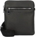 Boss New Crosstown Umh&auml;ngetasche Leder 21 cm schwarz