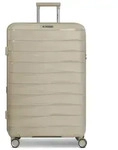 Franky London 4 Rollen Trolley L 74 cm mit Dehnfalte beige