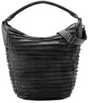 FredsBruder Riffeltier S Schultertasche Leder 33 cm grau