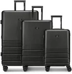 camel active Hanoi 4 Rollen Kofferset 3-teilig mit Dehnfalte schwarz