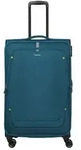 Travelite Umbria 4 Rollen Trolley L 77 cm mit Dehnfalte petrol