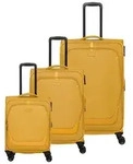 Travelite Umbria 4 Rollen Kofferset 3-teilig mit Dehnfalte gelb