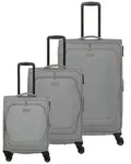 Travelite Umbria 4 Rollen Kofferset 3-teilig mit Dehnfalte grau