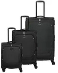 Travelite Umbria 4 Rollen Kofferset 3-teilig mit Dehnfalte schwarz