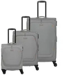 Travelite Umbria 4 Rollen Kofferset 3-teilig mit Dehnfalte grau