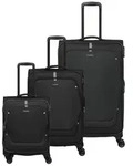 Travelite Umbria 4 Rollen Kofferset 3-teilig mit Dehnfalte schwarz