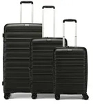 d&n Travel Line 4700 4 Rollen Kofferset 3-teilig mit Dehnfalte schwarz