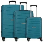 Cocoono Leon 4 Rollen Kofferset 3-teilig blau