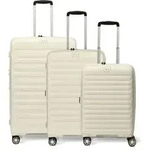 d&n Travel Line 4700 4 Rollen Kofferset 3-teilig mit Dehnfalte weiss