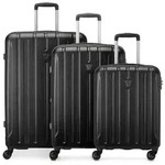 Roncato Kinetic 2.0 4 Rollen Kofferset 3-teilig mit Dehnfalte schwarz