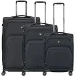 Roncato Gateway 4 Rollen Kofferset 3-teilig mit Dehnfalte schwarz